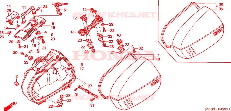 BOLSA DE ALFORJA Honda MOTO 1300 PAN-EUROPEAN 2005  ST1300A4