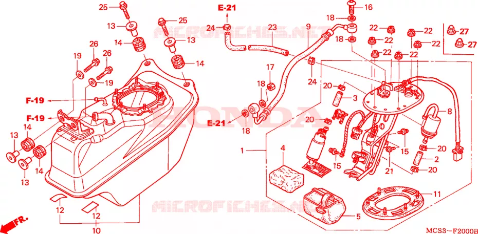 BOMBA DE COMBUSTIBLE Honda MOTO 1300 PAN-EUROPEAN 2005  ST1300A4