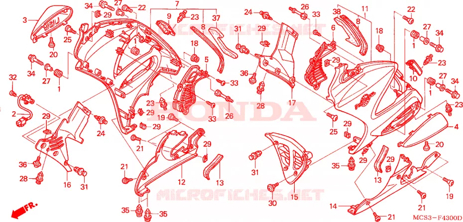 CAPO INFERIOR Honda MOTO 1300 PAN-EUROPEAN 2002  ST1300A2
