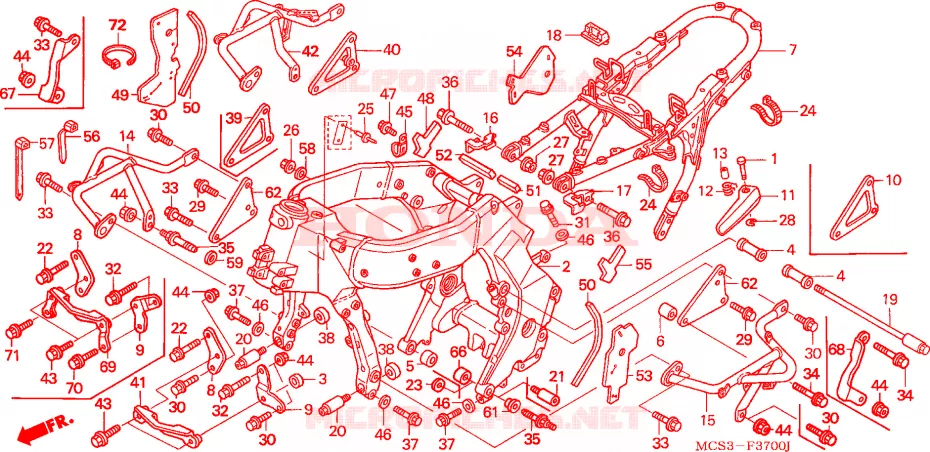 CUERPO DE BASTIDOR Honda MOTO 1300 PAN-EUROPEAN 2005  ST1300A4