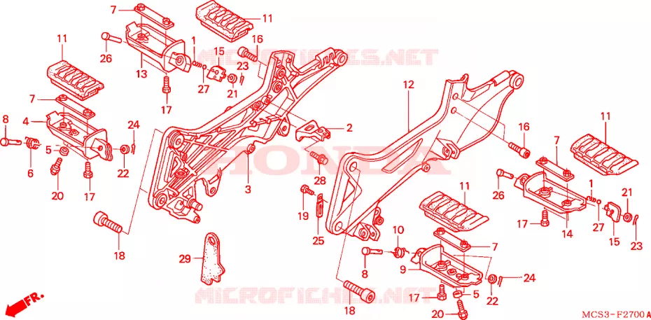 ESTRIBO Honda MOTO 1300 PAN-EUROPEAN 2005  ST1300A4