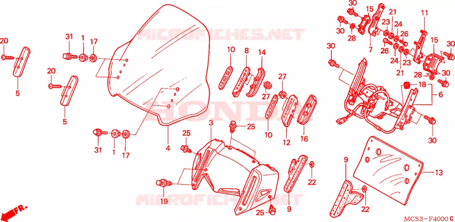 PARABRISAS Honda MOTO 1300 PAN-EUROPEAN 2003  ST1300A2