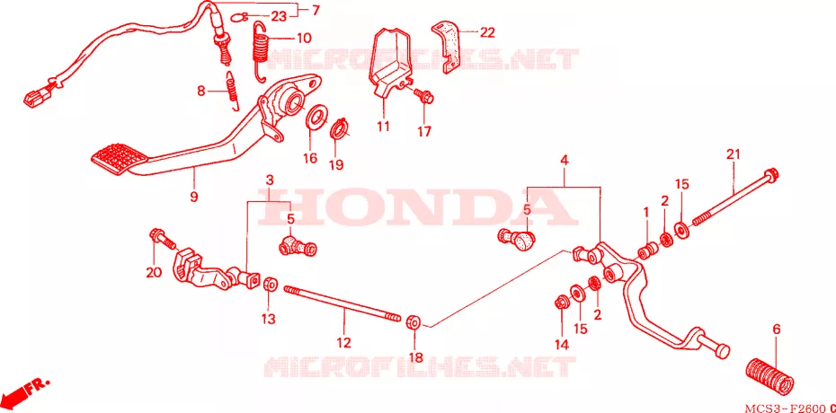 PEDAL Honda MOTO 1300 PAN-EUROPEAN 2003  ST1300A2