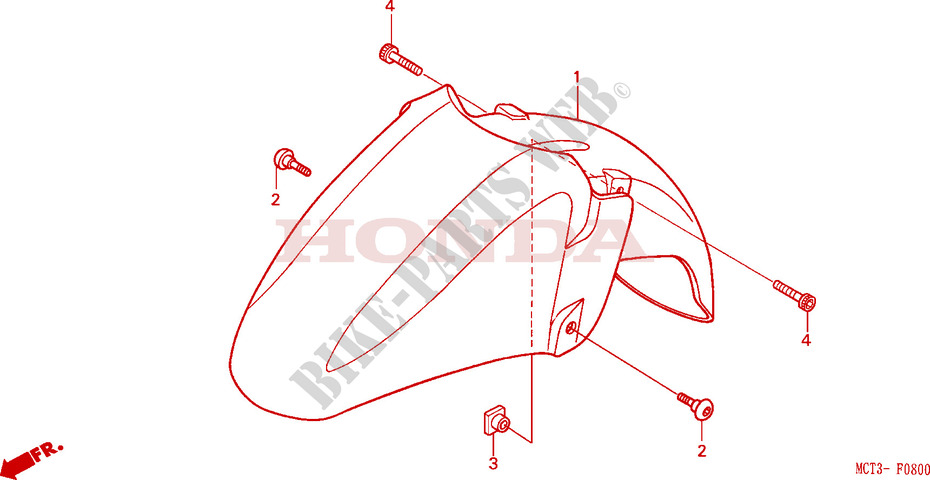 GUARDABARROS DELANTERO (FJS6001/2/D3/D4/D5) para Honda SILVER WING 600 2002
