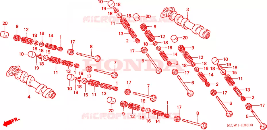 ARBOL DE LEVAS/VALVULA(DELANTERO) Honda MOTO 800 VFR 2003  VFR8003