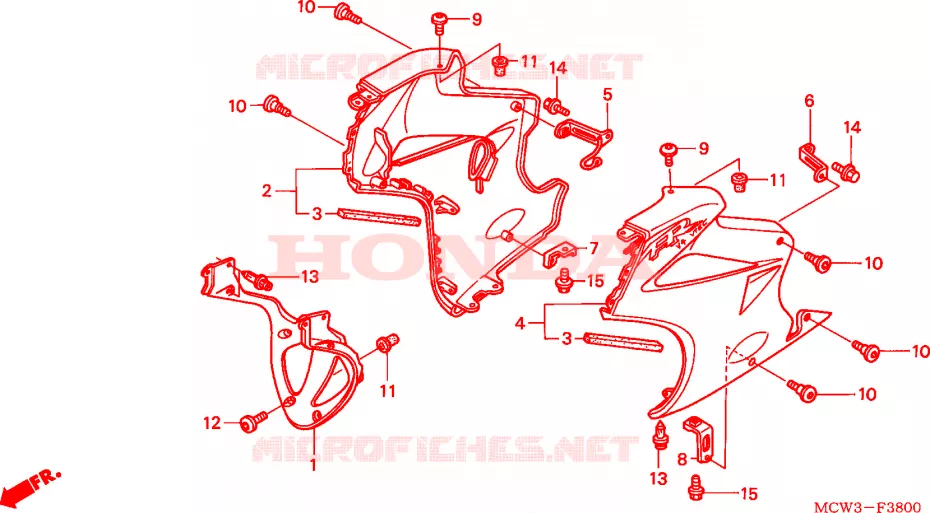 CAPO INFERIOR Honda MOTO 800 VFR 2005  VFR8005