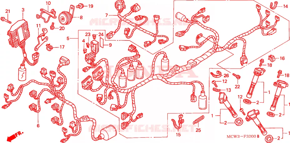 CONJUNTO DE ALAMBRES(VFR800) Honda MOTO 800 VFR 2003  VFR8003