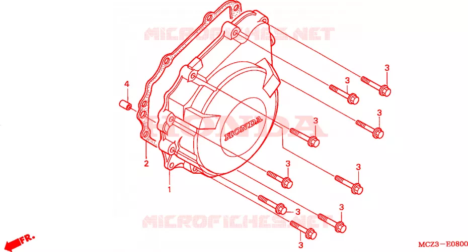 CUBIERTA DE GENERADOR Honda MOTO 900 HORNET 2003  CB900F3