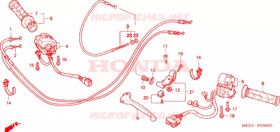 PALANCA DE MANIJA/INTERRUPTOR/CABLE Honda MOTO 600 CBR 2004  CBR600RR4