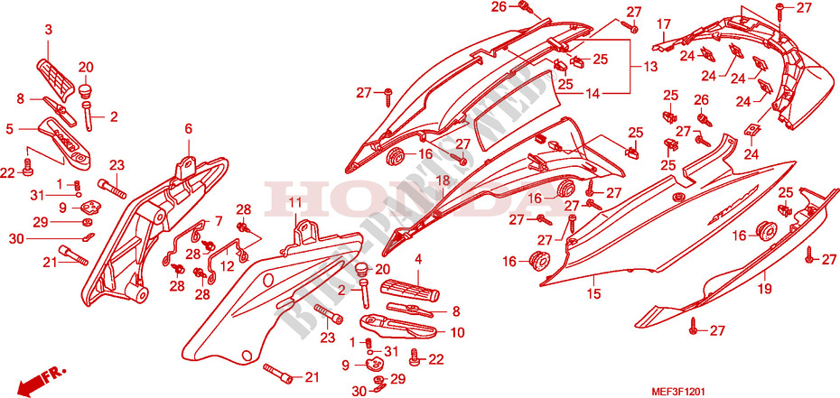 CUBIERTA DE CUERPO(FJS400D9/FJS400A) para Honda SILVER WING 400 2009