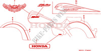 MARCA para Honda SHADOW VT 750 avec sacoches 2006