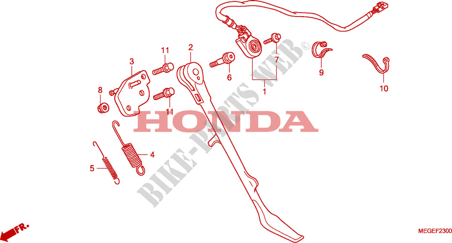SOPORTE LATERAL para Honda SHADOW VT 750 ABS 2008