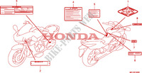 ETIQUETA DE PRECAUCION para Honda 700 DN01 EASY RIDER 2008