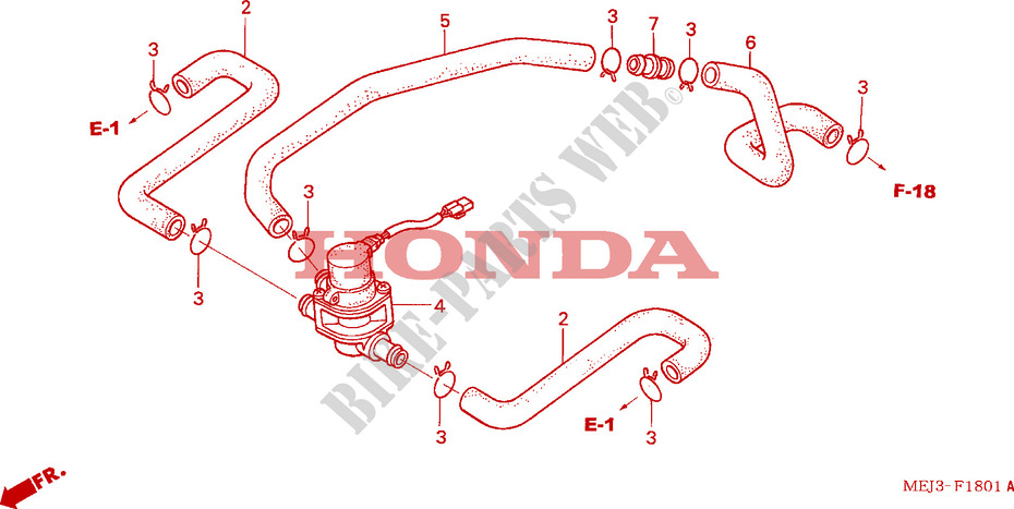 CONTROL INYECCION DE AIRE VALVULA para Honda CB 1300 ABS FAIRING 2005