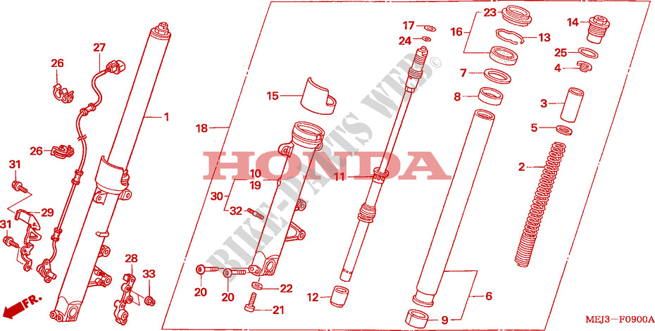HORQUILLA DELANTERA para Honda CB 1300 2004