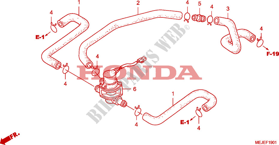 CONTROL INYECCION DE AIRE VALVULA para Honda CB 1300 ABS FAIRING 2006