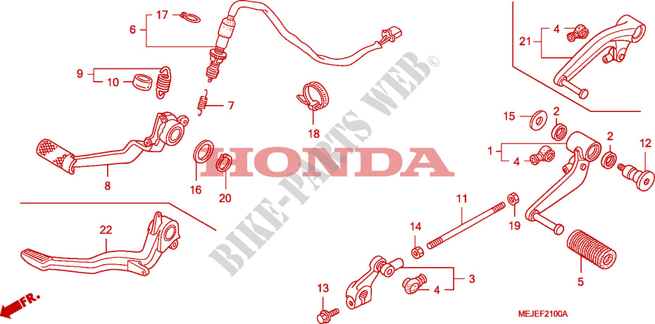 PEDAL para Honda CB 1300 ABS FAIRING 2006