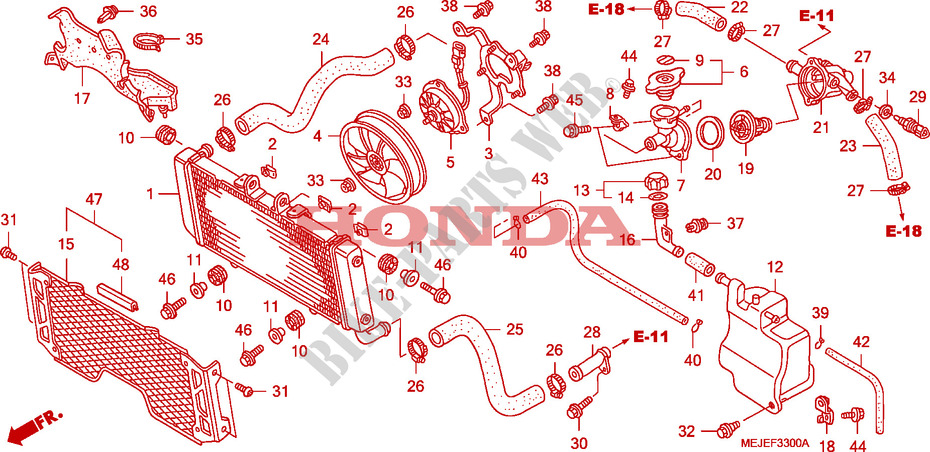 RADIADOR  para Honda CB 1300 ABS FAIRING 2006