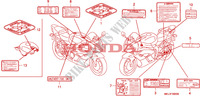 ETIQUETA DE PRECAUCION para Honda CBR 1000 RR FIREBLADE 2005