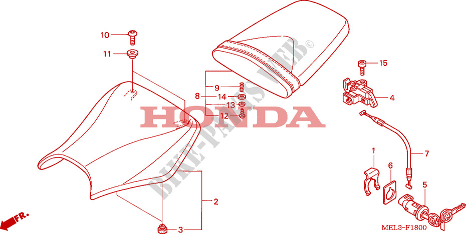 ASIENTO para Honda CBR 1000 RR FIREBLADE 2006
