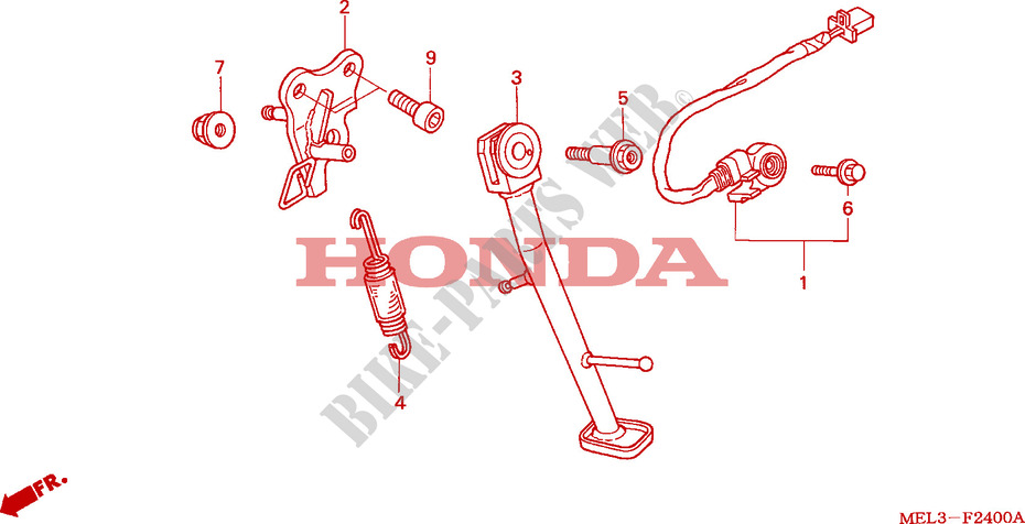ESTANTE para Honda CBR 1000 RR FIREBLADE REPSOL 2005