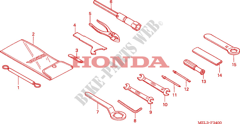 HERRAMIENTAS para Honda CBR 1000 RR FIREBLADE REPSOL 2005