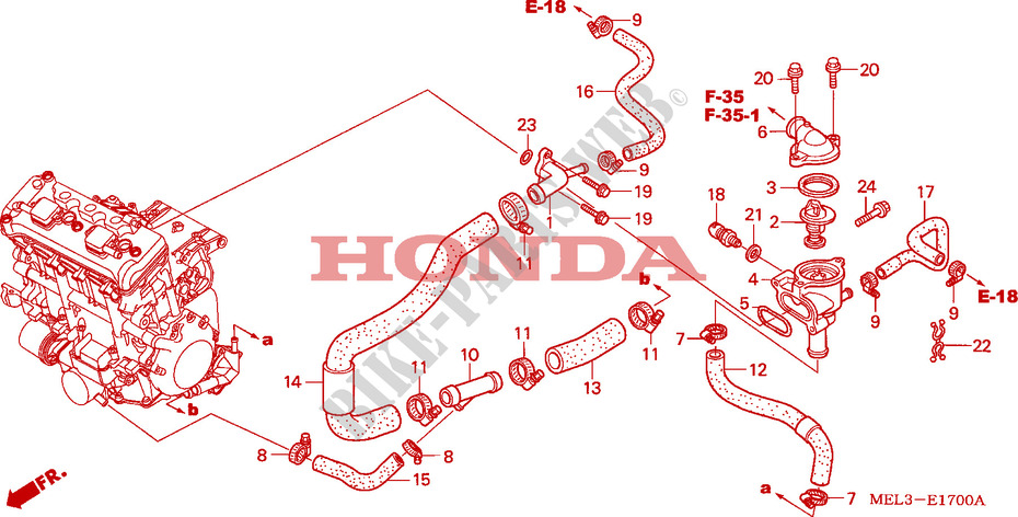TERMOSTATO para Honda CBR 1000 RR FIREBLADE HRC 2007