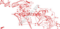 CAPO INFERIOR(DER.)(CBR600RR9,A,B/RA9,A,B) para Honda CBR 600 RR GRAY ORANGE 2011