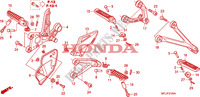 ESTRIBO para Honda CBR 1000 RR FIREBLADE BLACK 2010