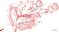 FARO DELANTERO para Honda CBR 1000 RR FIREBLADE ABS TRICOLOUR 2011