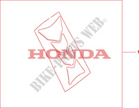 PROTECTOR DEPOSITO LOGO HRC para Honda CBR 1000 RR FIREBLADE LARANJA 2010