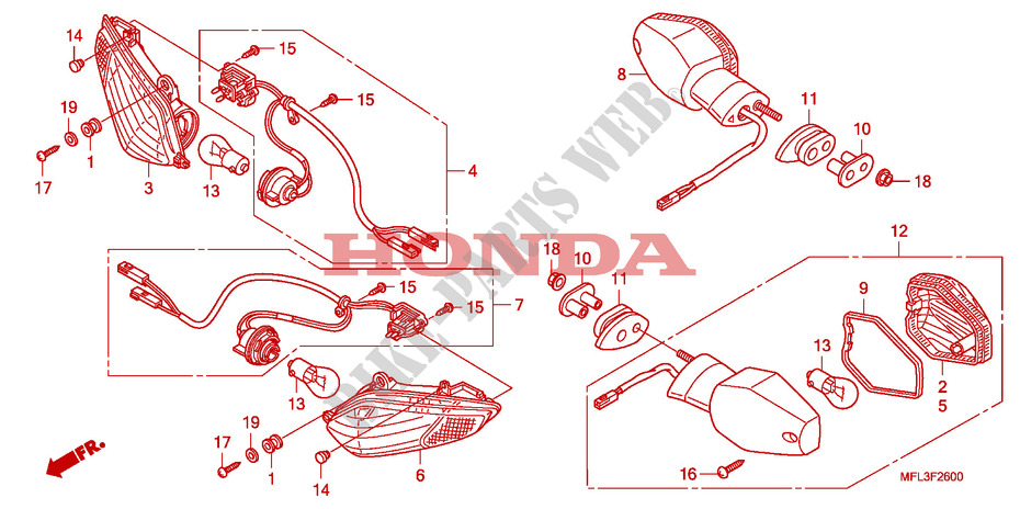 GUINO(CBR1000RR8) para Honda CBR 1000 RR FIREBLADE 2008