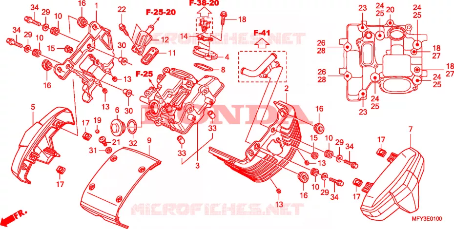CUBIERTA DE CULATA DE CILINDRODELANTERA Honda MOTO 1300 VT 2011  VT1300CSAB