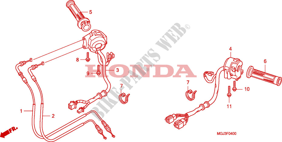 INTERRUPTOR/CABLE para Honda CBF 1000 F 2010