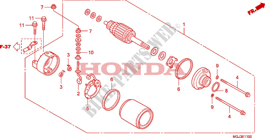 MOTOR DE ARRANQUE para Honda CBF 1000 F 2011