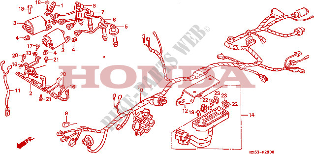CONJUNTO DE ALAMBRES (CBR1000FH/FJ/FM) para Honda CBR 1000 1991
