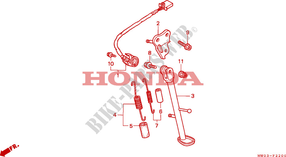 ESTANTE para Honda CBR 900 FIREBLADE 50HP 1993