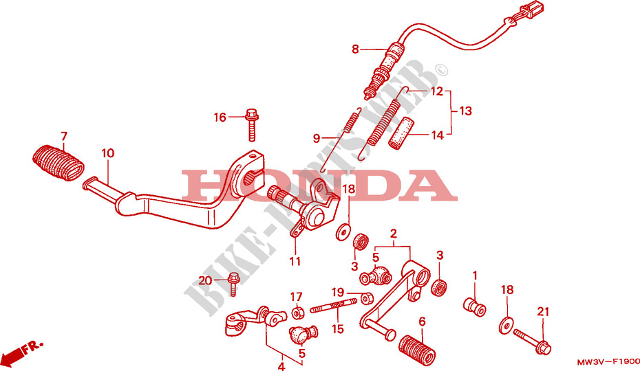 PEDAL para Honda SEVEN FIFTY 750 34HP 1999