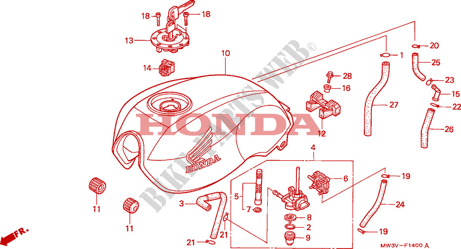 TANQUE DE COMBUSTIBLE para Honda SEVEN FIFTY 750 1997
