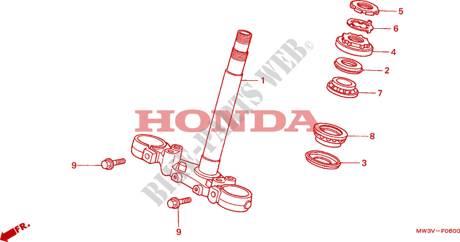 VASTAGO DE DIRECCION para Honda SEVEN FIFTY 750 1999