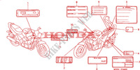 ETIQUETA DE PRECAUCION para Honda CB 500 50HP 2002