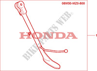 CABALLETE LATERAL CROMADO para Honda VALKYRIE 1500 F6C CRUISER 2002