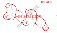 ELEVADORES MANILLAR CROMADOS para Honda VALKYRIE 1500 F6C CRUISER 2002