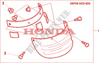 EXTENSION GUARDABARROS DEL. para Honda 1500 F6C 2001