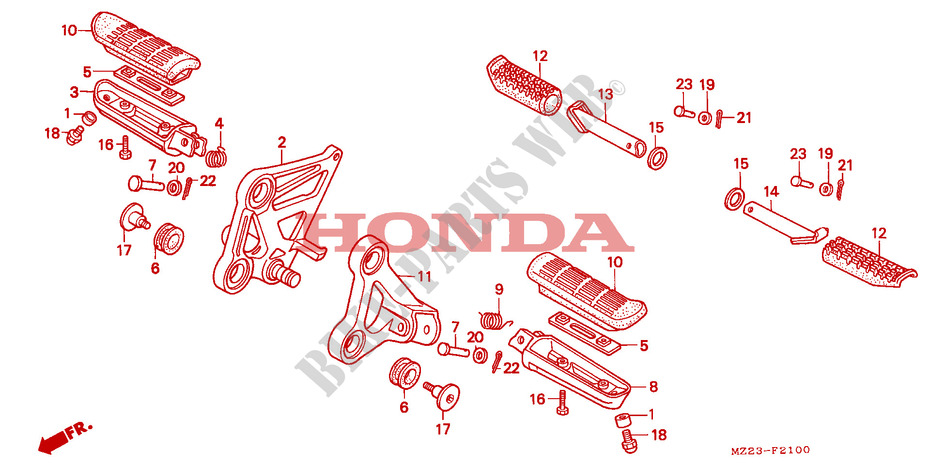 ESTRIBO para Honda CBR 1000 F 1994