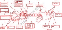 ETIQUETA DE PRECAUCION(1) para Honda GL 1500 GOLD WING SE 1993