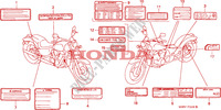 ETIQUETA DE PRECAUCION para Honda VLX SHADOW 600 1999