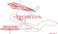 MARCA(2) para Honda VT SHADOW 600 34HP 1998
