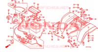 GUARDABARROS TRASERO('88) para Honda TRX 300 FOURTRAX 1988