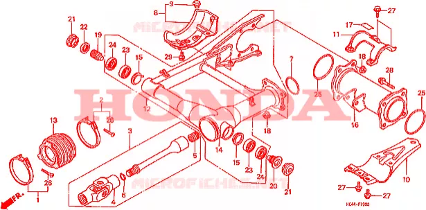 BRAZO DE OSCILACION Honda ATV 300 FOURTRAX 1990  TRX300FWL